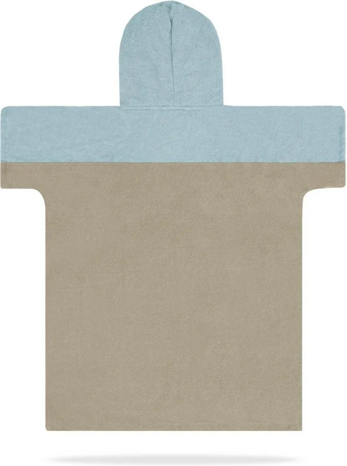 normani Badeponcho Kinder Badeponcho 6-9 Jahre Puwai, Bio-Baumwolle, Kapuze, Schlupf, Badeponcho aus 100 % Bio-Baumwolle, Blau, – Produktbild 5 von 5