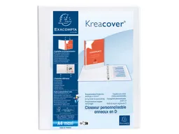 Exacompta 10 Exacompta Ringbücher "Kreacover", DIN A4 Maxi, 4 Ringe 20 mm, RB 38 mm, weiß – Produktbild 1 von 1