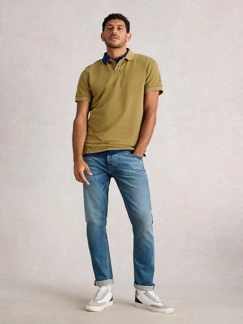 White Stuff Polohemd Utility - XL/R, Khakigrün, – Produktbild 2 von 4