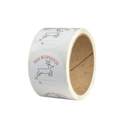 Fines Papeterie Fines Papeterie 50 Aufkleber für Weihnachten * verschiedene Motive * 4cm rund * Naturpapier – Produktbild 1 von 1