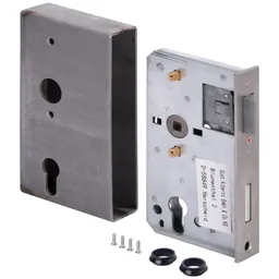 Alberts ALBERTS Schlosskasten m.verz.Schloss, Kasten Stahl roh, Dornm.60mm, Entfern.72mm, Tiefe 40mm – Produktbild 1 von 1
