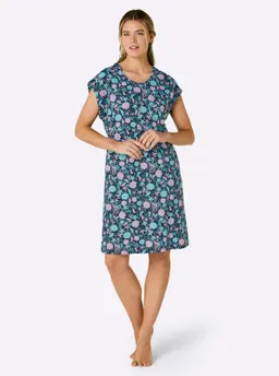 feel good Sommerkleid marine-bedruckt + weiß-bedruckt – Produktbild 1 von 1