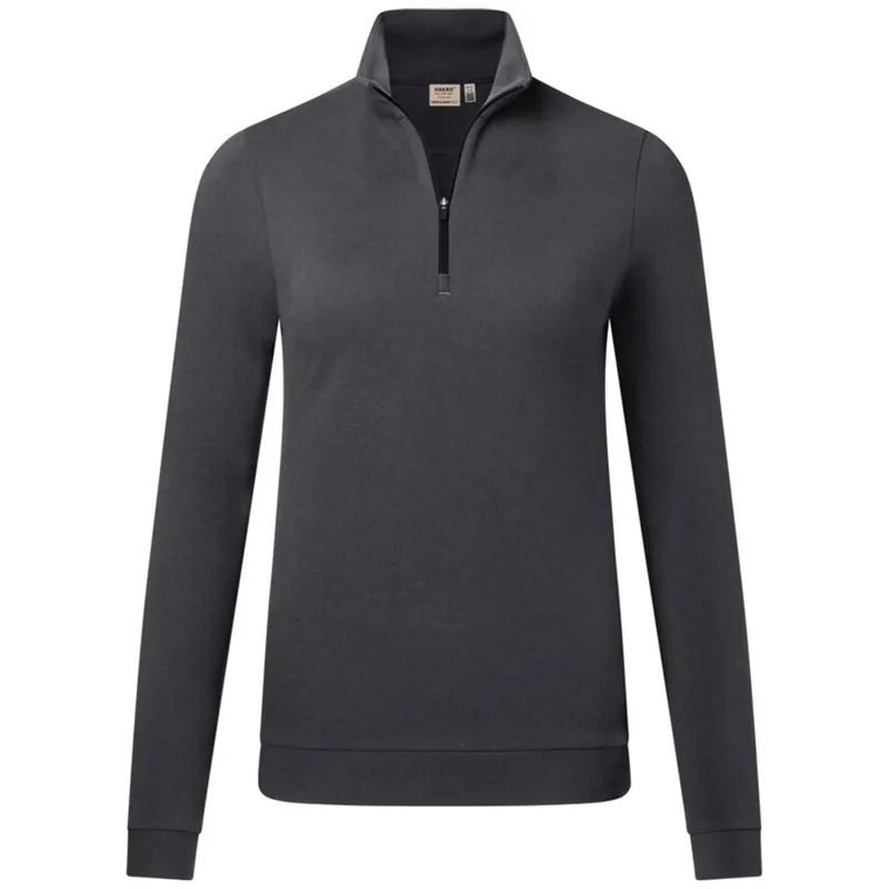 HAKRO HAKRO Zip-Longsleeve Piquè ECO #335 Gr. XS karbongrau – Produktbild 1 von 1
