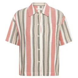 KnowledgeCotton Apparel KnowledgeCotton Apparel Gestreiftes Kurzarm-Hemd für Damen – Produktbild 1 von 1