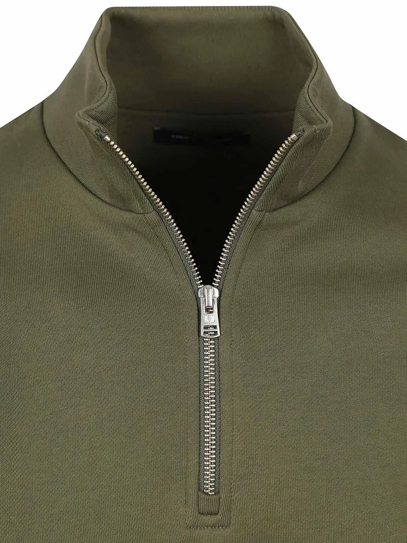 Fred Perry Fred Perry Half Zip Pullover Dunkelgrün Z50 - Größe M, Dunkelgrün, – Produktbild 4 von 5