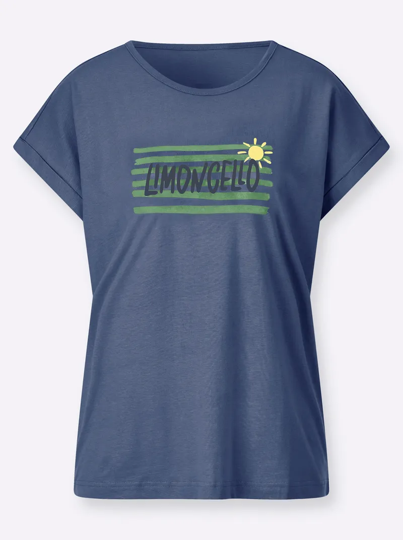 Witt Rundhalsshirt jeansblau-apfel, Jeansblau-apfel, – Produktbild 1 von 2