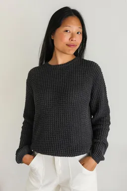 TWOTHIRDS TWOTHIRDS Damen vegan Pullover Teresa Antracita Grau – Produktbild 1 von 1