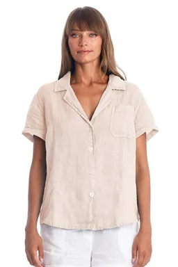 RAVENS VIEW IBIZA RAVENS VIEW IBIZA Damen vegan Hemd Elly Sand – Produktbild 1 von 1