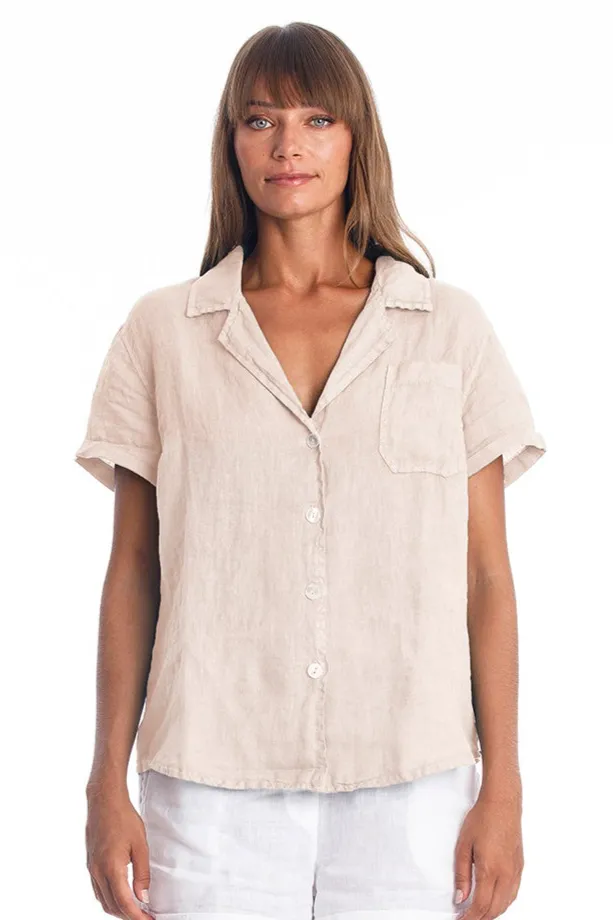 RAVENS VIEW IBIZA RAVENS VIEW IBIZA Damen vegan Hemd Elly Sand, Beige, – Produktbild 1 von 1