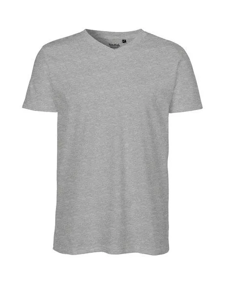 Neutral® - 3FREUNDE Neutral® - 3FREUNDE Männer T-Shirt V-Ausschnitt, Hellgrau, – Produktbild 1 von 4