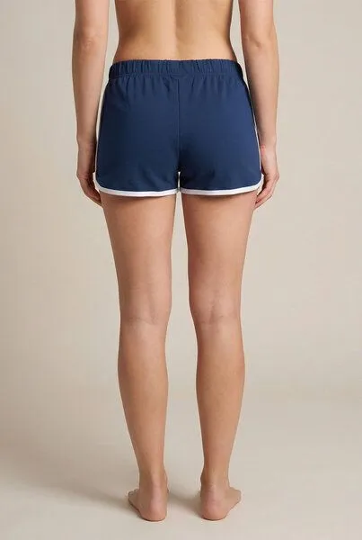 THE FACE OF ELEMENTS The Face of Elements Statement - Fitted Sweatpant Shorts aus 100% Bio-Baumwolle, Navy blue (blau), – Produktbild 3 von 4