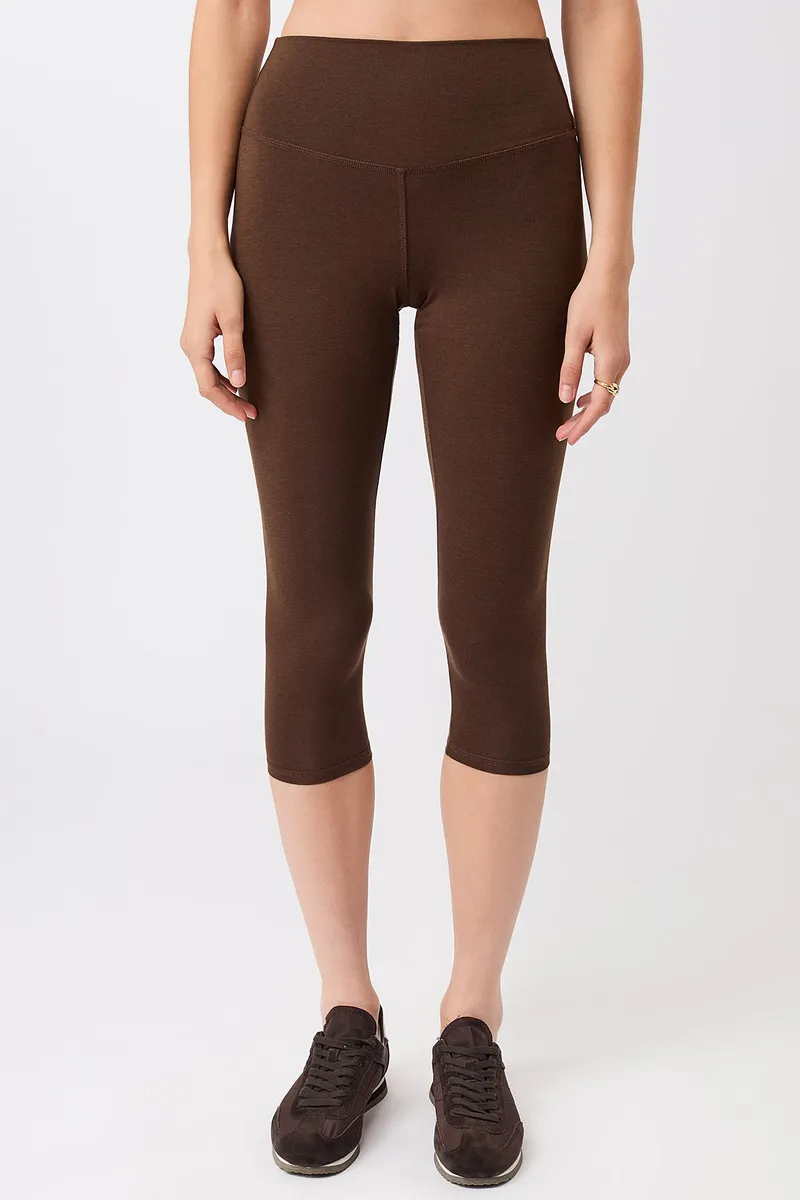 mandala MANDALA Damen vegan Kurze Leggings Best Wilderness, Braun, – Produktbild 1 von 2