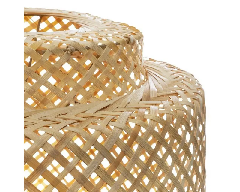 Atmosphera Créateur d'intérieur Pendelleuchte Hängeleuchte LIBY mit einem durchbrochenem Schirm aus Bambus, Ø 40 cm, Leuchte mit Dekofunktion, ohne Leuchtmittel, aus Bambus – Produktbild 3 von 5