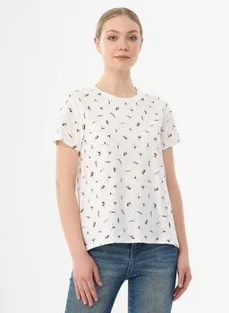 ORGANICATION ORGANICATION Damen T-Shirt aus Bio-Baumwolle mit Allover-Print – Produktbild 1 von 1