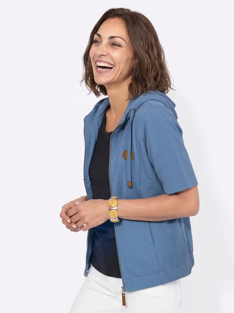 Witt Shirtjacke mittelblau, Mittelblau, – Produktbild 2 von 2