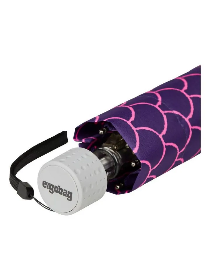 Ergobag Ergobag Taschenregenschirm Regenschirm, mit reflektierenden Details, Lila, – Produktbild 6 von 8