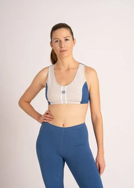 Bodyguard Bodyguard Upcycling Sports Bra, Blaumelange/naturmelange, – Produktbild 3 von 4