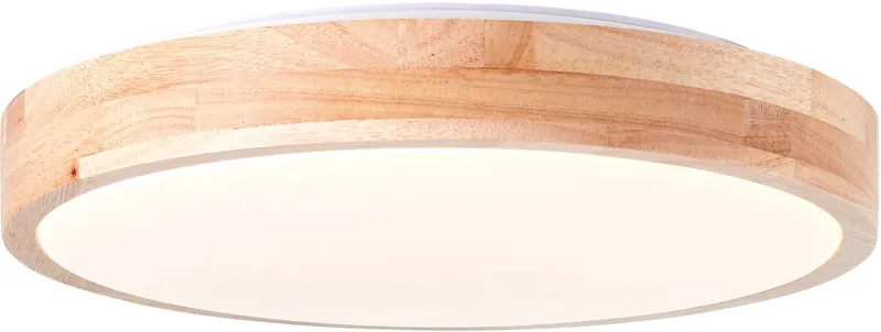 Brilliant Brilliant LED Deckenleuchte Slimline, LED fest integriert, Ø 34 cm, CCT, 1300 lm, Metall/Holz/Kunststoff, holz hell/weiß, Weiß, – Produktbild 3 von 3