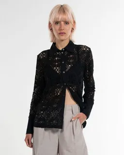 Alma & Lovis Alma & Lovis Edle Spitzenbluse aus Bio-Baumwolle mit Elasthan | Lace Blouse – Produktbild 1 von 1