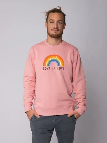 watapparel watapparel Sweatshirt Unisex Love is Love, Canyon pink, – Produktbild 2 von 4