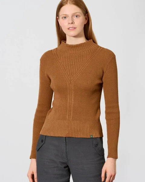 HempAge HempAge Femininer Pullover Hanf/Biobaumwolle, Almond(braun), – Produktbild 3 von 4