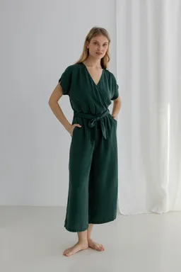 TWOTHIRDS TWOTHIRDS Damen vegan Jumpsuit Irokis Garten Grün – Produktbild 1 von 1