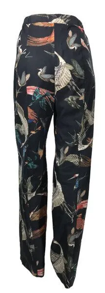 FORMAT FORMAT CASE pants, plain, Gemustert (birds), – Produktbild 3 von 3