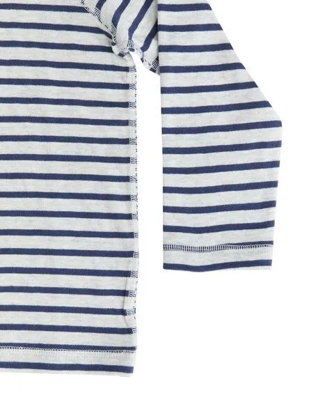 Leela Cotton Leela Cotton Kinder Kapuzen Shirt, Marineblau/beige, – Produktbild 4 von 4