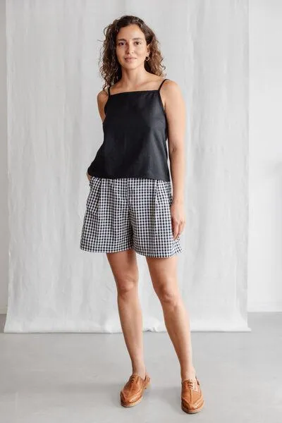 Jyoti - Fair Works Jyoti - Fair Works Hanf/Tencel Trägertop Lilea, Schwarz, – Produktbild 3 von 4