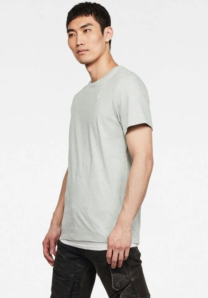 G-Star G-Star T-Shirt Base-S T-Shirt mit kleinem Logo-Detail, Grau, – Produktbild 2 von 5