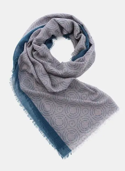 Djian Djian Schal aus Merino-Wolle – CIRCLES – mulesingfrei, Grau, – Produktbild 3 von 4