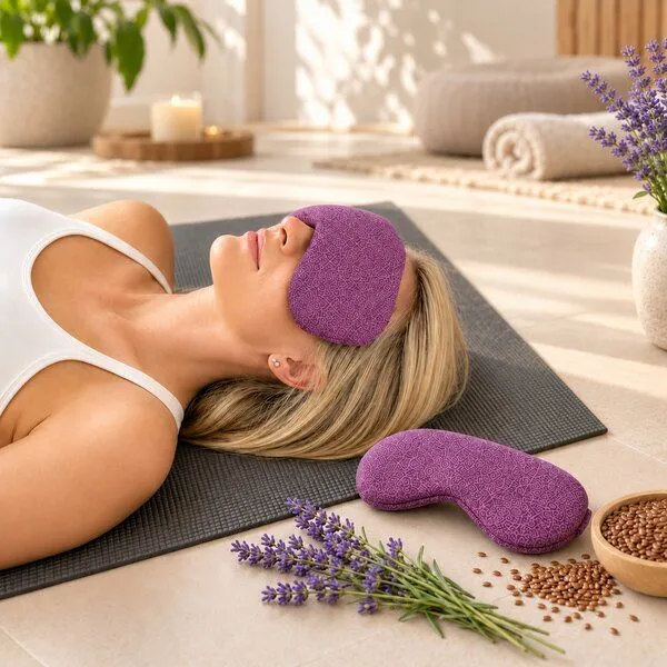 Yosana Yosana Augenkissen mit Lavendel & Leinsamen Füllung, Aubergine, – Produktbild 8 von 8