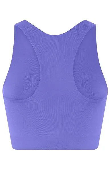 Girlfriend Collective Girlfriend Collective Damen Yoga-BH-Top Dylan aus recycelten Plastikflaschen, Wilde iris, – Produktbild 4 von 4