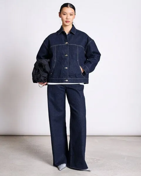 JAN N JUNE JAN N JUNE WIDE LEG LOWRISE JEANS TACNA, Dark blue, – Produktbild 3 von 4