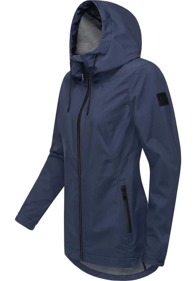 ragwear ragwear Kurzmantel Zuzka Sport Wasserdichter kurzer Übergangsmantel für Damen, Blau, – Produktbild 3 von 4