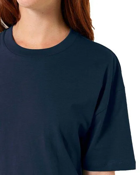 YTWOO YTWOO Damen Boxy T-Shirt aus Bio-Baumwolle, Navyblau, – Produktbild 2 von 3