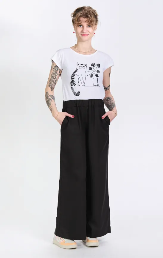 Zerum Zerum Ecovero Wide Fit Stoffhose Modell: Romy 2.0, Black, – Produktbild 1 von 1