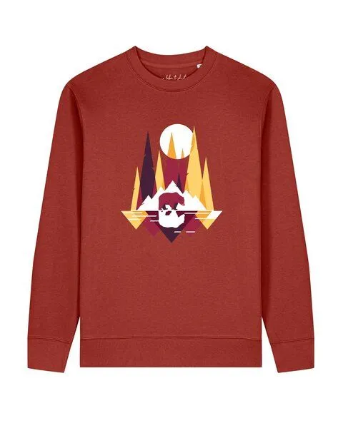 watapparel watapparel Sweatshirt Unisex Von Bären und Bergen, Earthy red, – Produktbild 1 von 2
