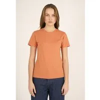KnowledgeCotton Apparel KnowledgeCotton Apparel T-Shirt - ROSA - aus Bio-Baumwolle, Orange (autumn leaf), – Produktbild 1 von 1