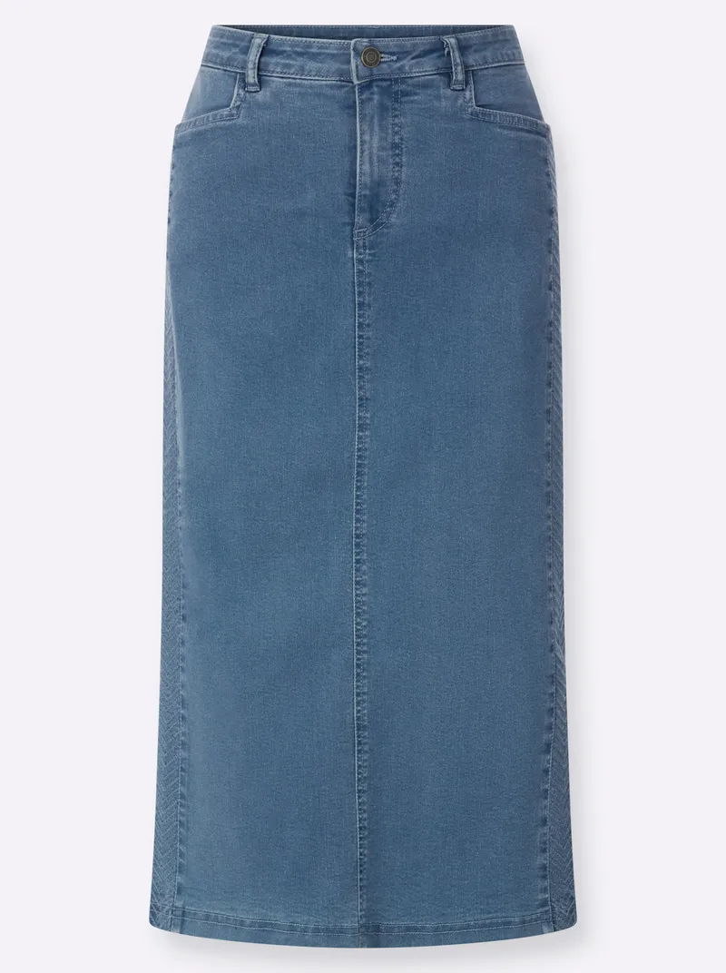 Witt Jeansrock blue-bleached, Blue-bleached, – Produktbild 1 von 2