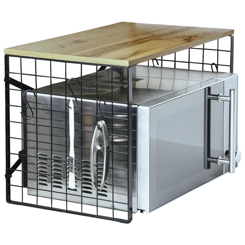 Kesper Mikrowellenregal, Braun | schwarz, – Produktbild 5 von 5