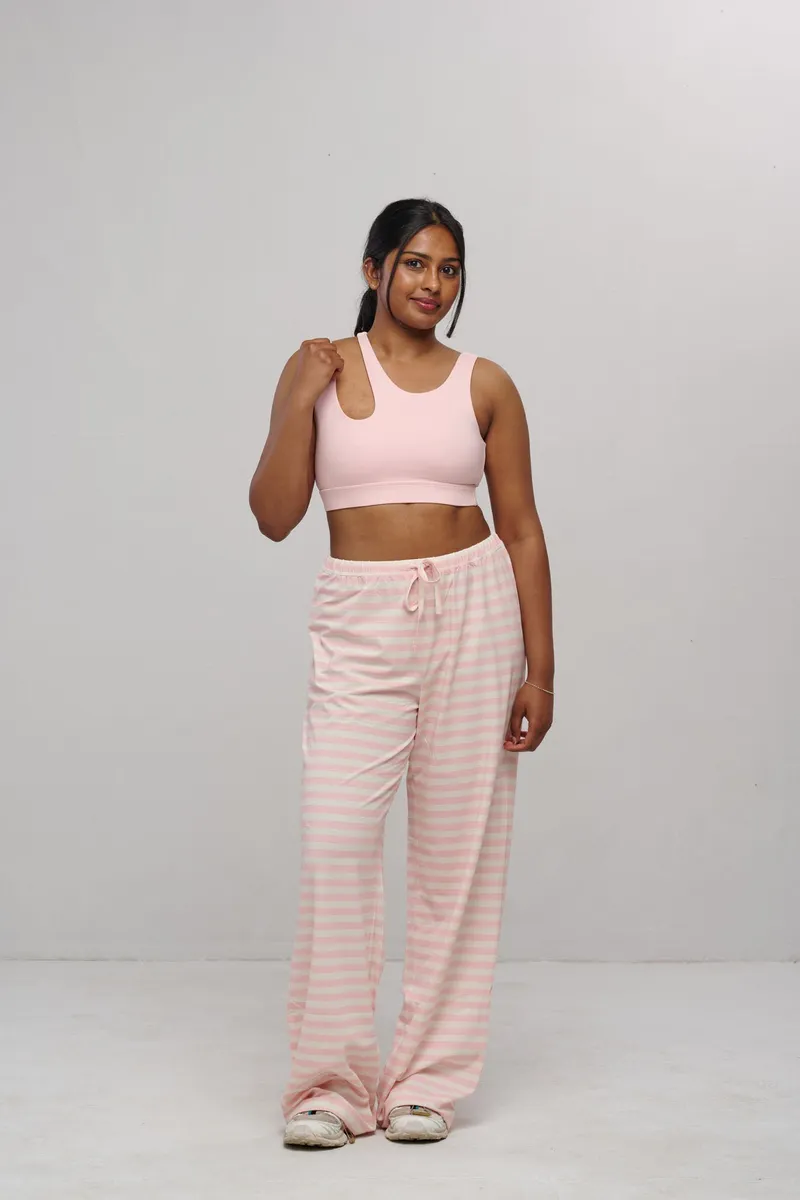 SEAAV SEAAV Damen vegan Hose Sailor Stripe Picknick Pink, Hell-pink, – Produktbild 1 von 2