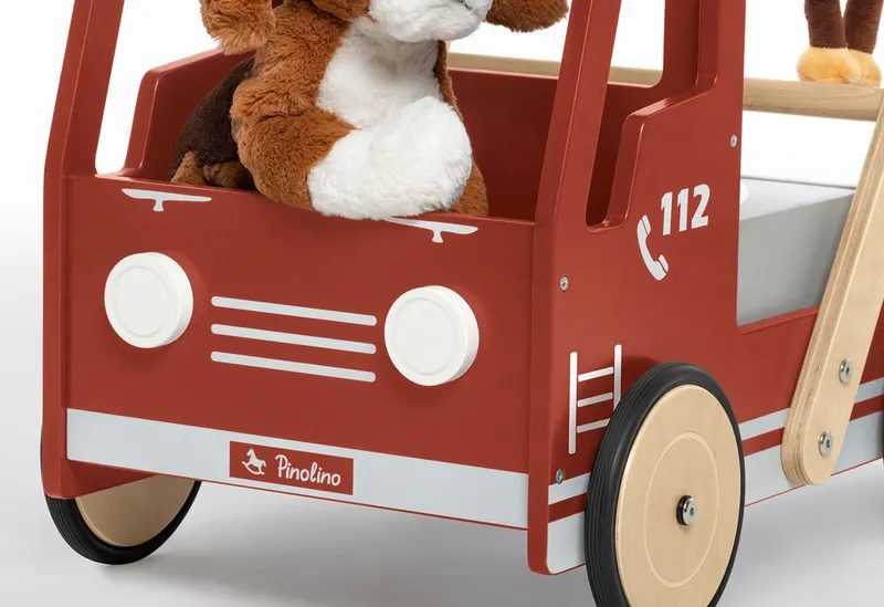 Pinolino Pinolino Lauflernwagen „Feuerwehrauto Fred”, Mehrfarbig, – Produktbild 3 von 3