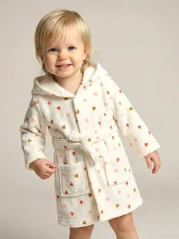 Vertbaudet Bademantel HERZ Baby personalisierbar – Produktbild 1 von 1