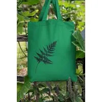 Hirschkind Hirschkind Bio-Fashion-Bag "Farn" kelly green - handbedruckt – Produktbild 1 von 1
