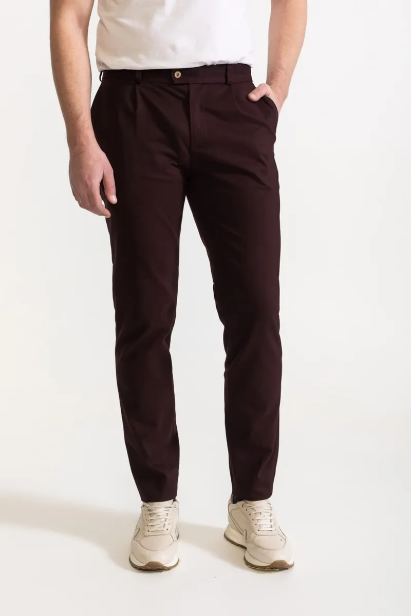 De IONESCU De IONESCU Herren vegan Hose Chesler, Dunkelbraun, – Produktbild 2 von 2