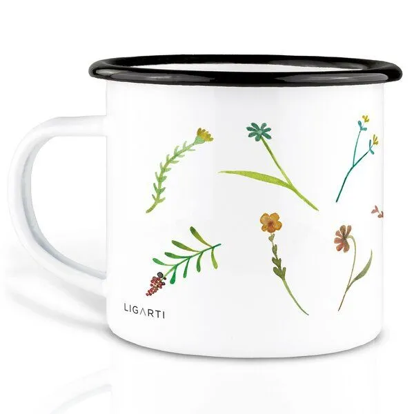 LIGARTI Emaille Tasse – Wildblumendurcheinander – LIGARTI Tiermanufaktur – Produktbild 2 von 4