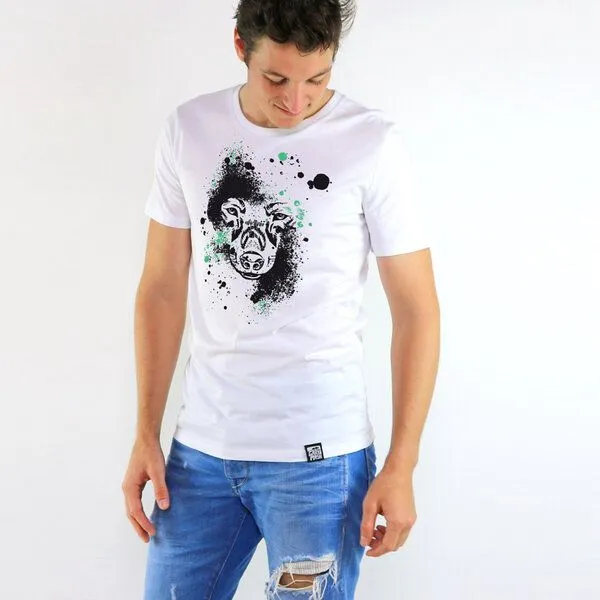 Gary Mash GARY MASH Shirt The Wolf aus Biobaumwolle Weiß, Weiß, – Produktbild 4 von 4