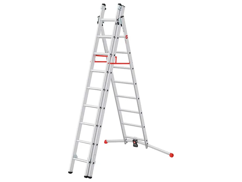 Hailo Hailo Alu-Kombileiter "S100 ProfiLOT" 2 x 9 + 1 x 8 Sprossen – Produktbild 1 von 1