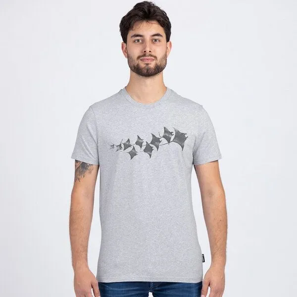 Lexi&Bö Lexi&Bö Manta Rays T-Shirt Herren, Grau melange (grau), – Produktbild 1 von 4